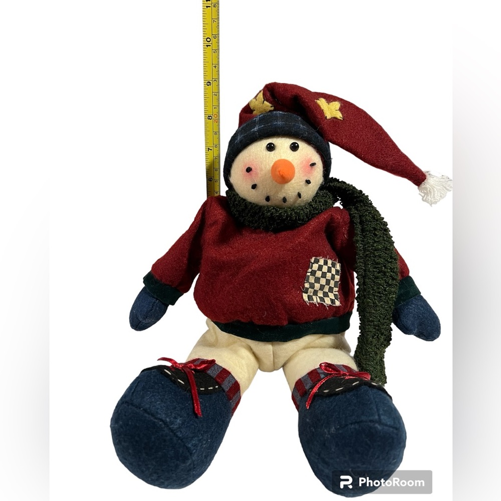 Weighted plush winter Christmas snowman - Picture 9 of 10
